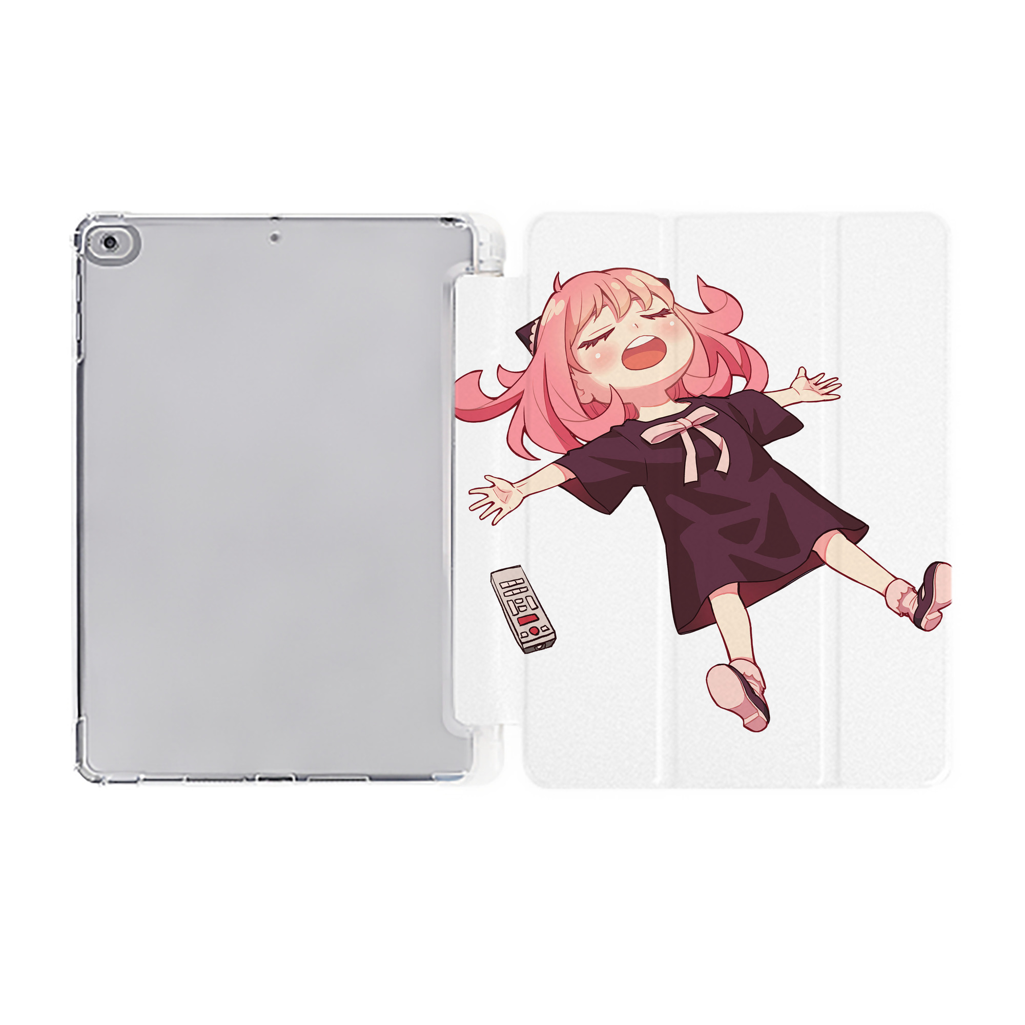 （画像用） SPY×FAMILY间谍家家酒 IPad ケース ペン収納付き 三つ折りスタンド PUレザー×シリコン 対応機種9.5/10.5/10.9インチ